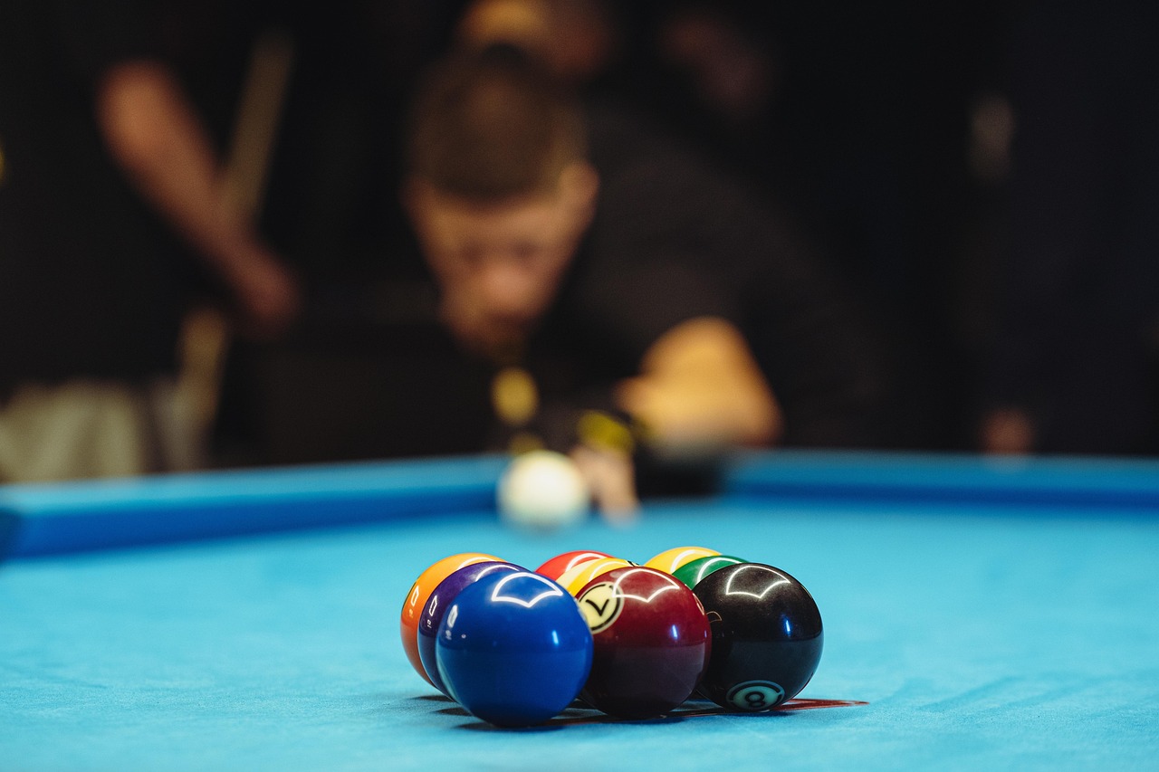 balls, billiards, cue, pool, game, table, sports, play